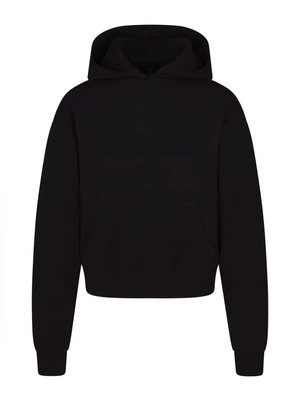 SKIMS Black Women's Hooded Pullover Sweatshirt